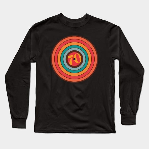 1970s Retro Lp Music Long Sleeve T-Shirt by Dellan